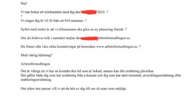 Arbetsförmedlingen verkar fundersam idag
