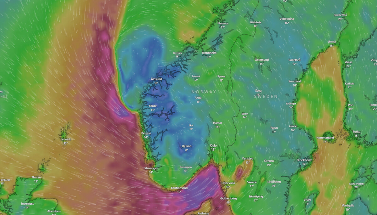 Sjelden sommer­storm