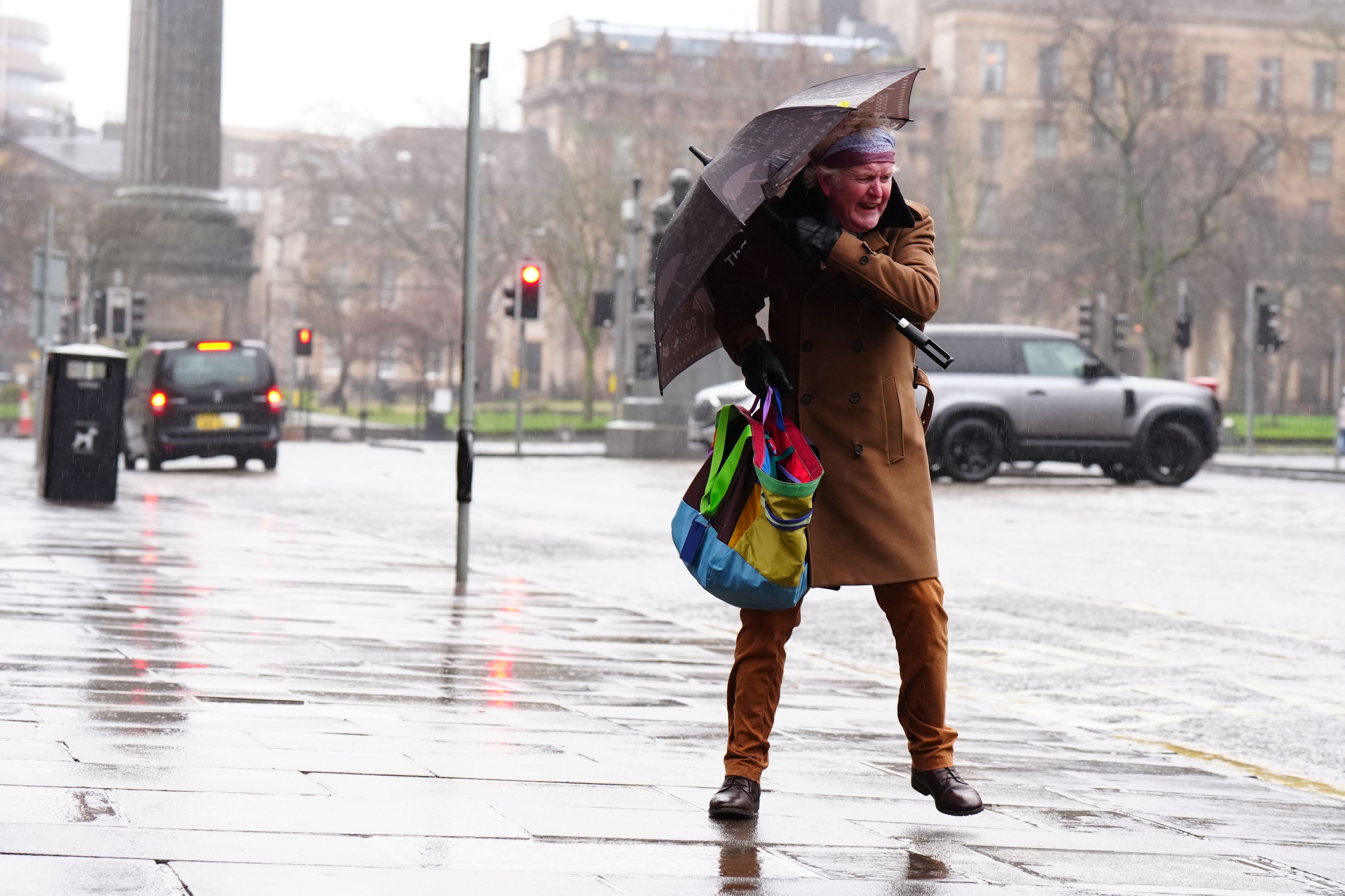 Stormy weather in Edinburgh (Jane Barlow/PA)
