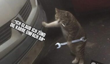 Schatz, ich bin nochmal kurz in der Garage...