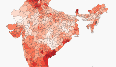 [OC] Obesity prevalence across Indian districts.