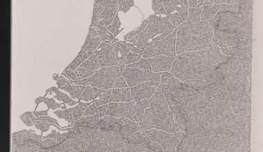 A map of the Netherlands I've drawn with one continuous line.
