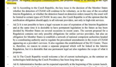 SPOLU nyní: "sledování soukromé korespondence občanů nepřipustíme". Mezitím pozice ČR před pár měsíci: