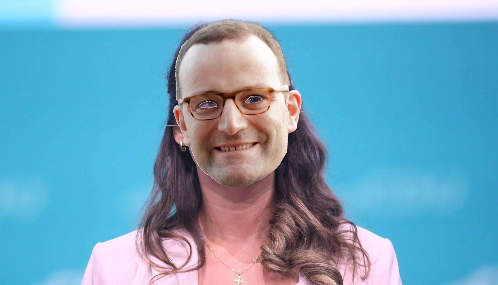 Caroline Bosbach erscheint mit Jens-Spahn-Maske zu Gesprächen mit CDU, um nicht gefeuert zu werden