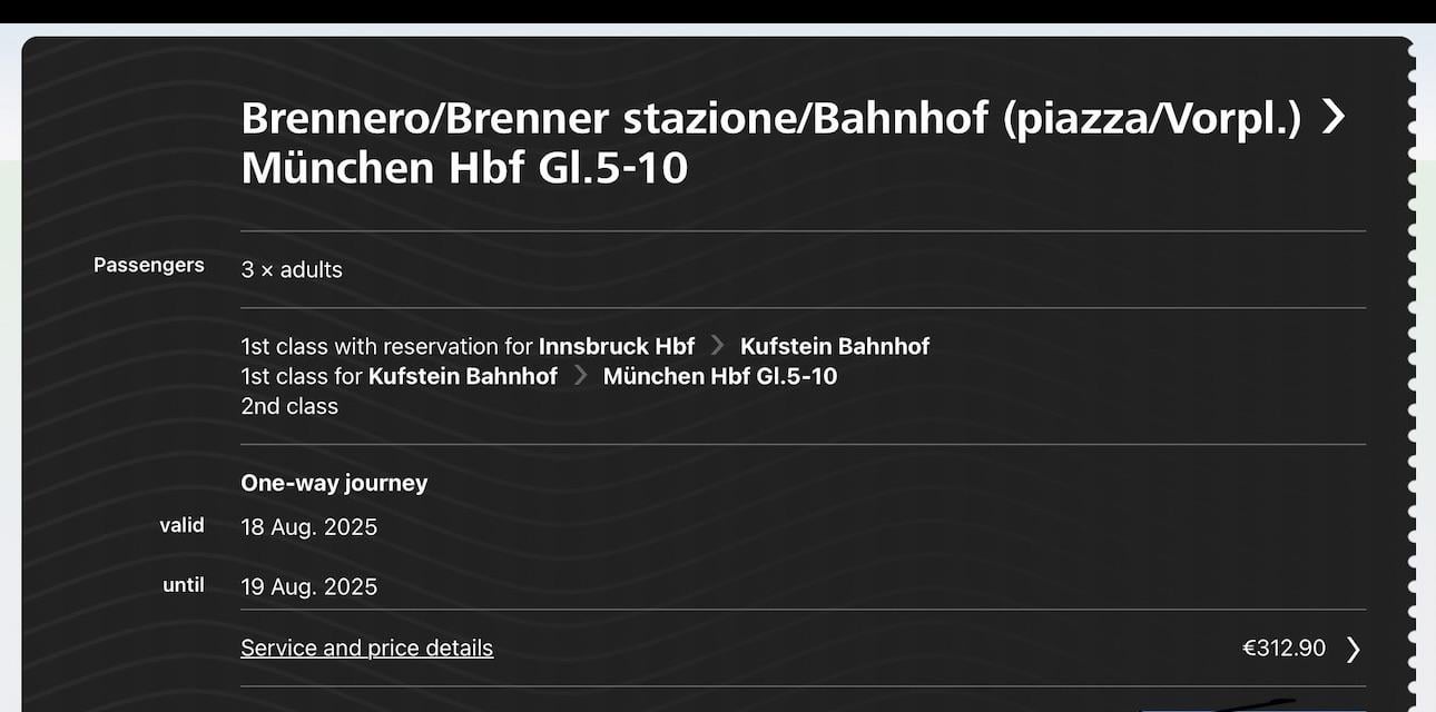 Worried About Missing My Bus Connection in Brenner - Help Understanding My OBB Ticket?