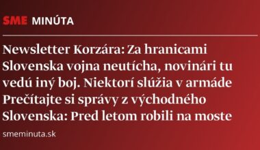 Newsletter Korzára: Prečítajte si správy z východného Slovenska