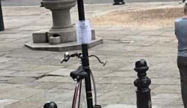Penny Farthing with a parking enforcement notice