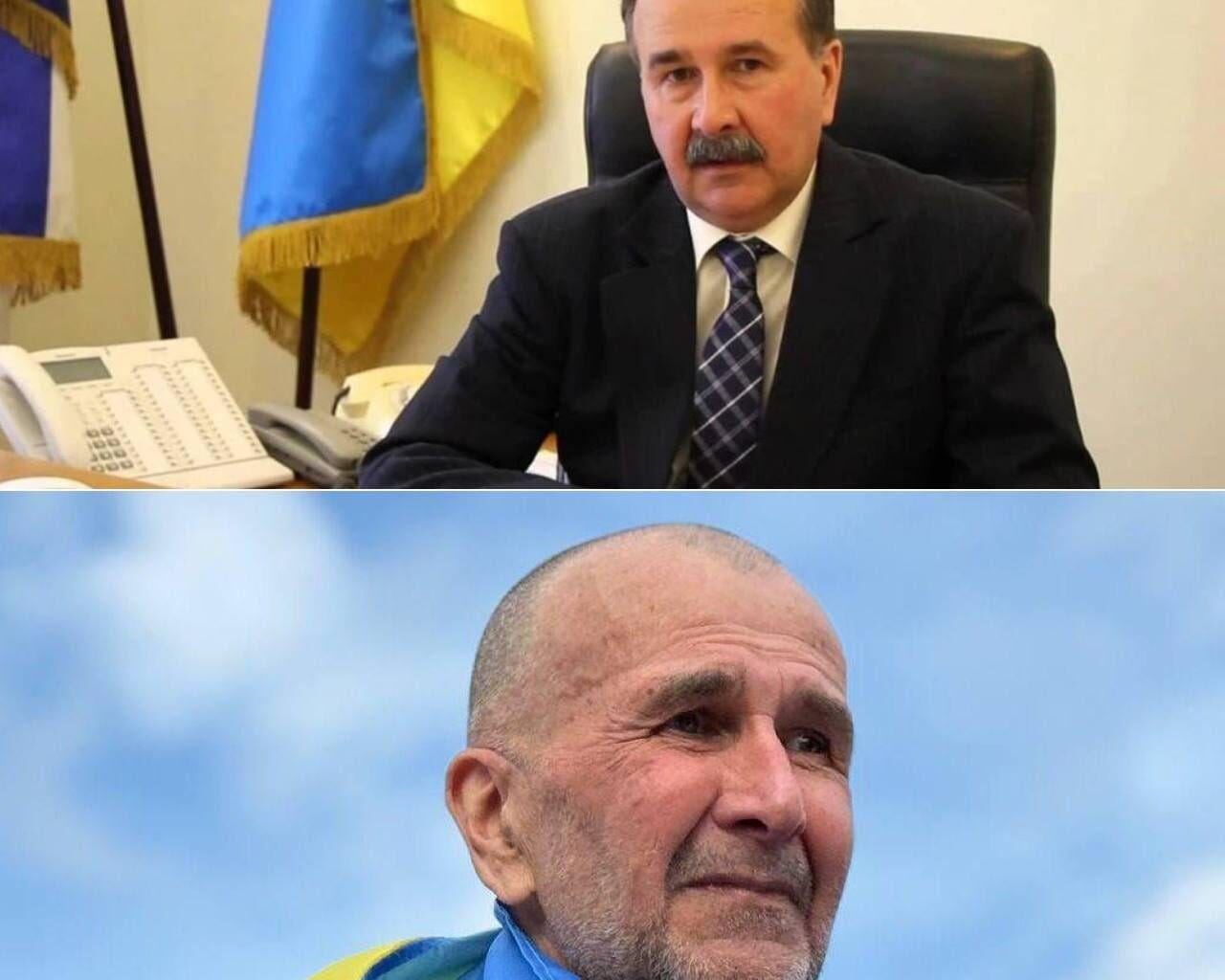 Pictures of the former Mayor of Kherson Volodymyr Mykolayenko before and after his release from Russian captivity.