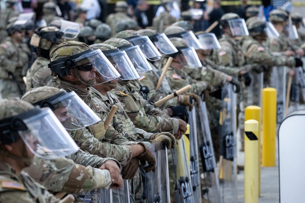 Donald Trump’s threat to send the National Guard into the capital comes weeks after he deployed California’s military reserve force into Los Angeles to quell protests. File photo: TNS