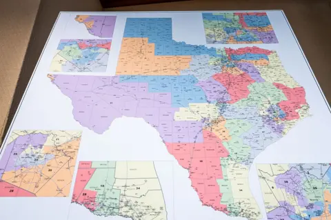 Getty Images A map showing the new districts in Texas