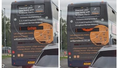 There’s not a huge amount of good reasons to live in Nottingham but the local bus never fails to deliver (Gotham is a suburb and they had to concrete in the village sign due to repeated theft)!