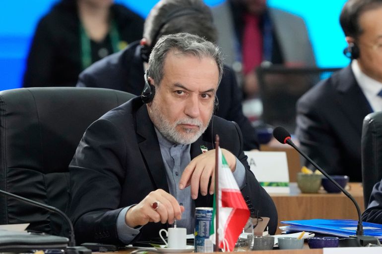 Iranian Foreign Minister Abbas Araghchi attends the 17th annual BRICS summit in Rio de Janeiro on July 6, 2025.