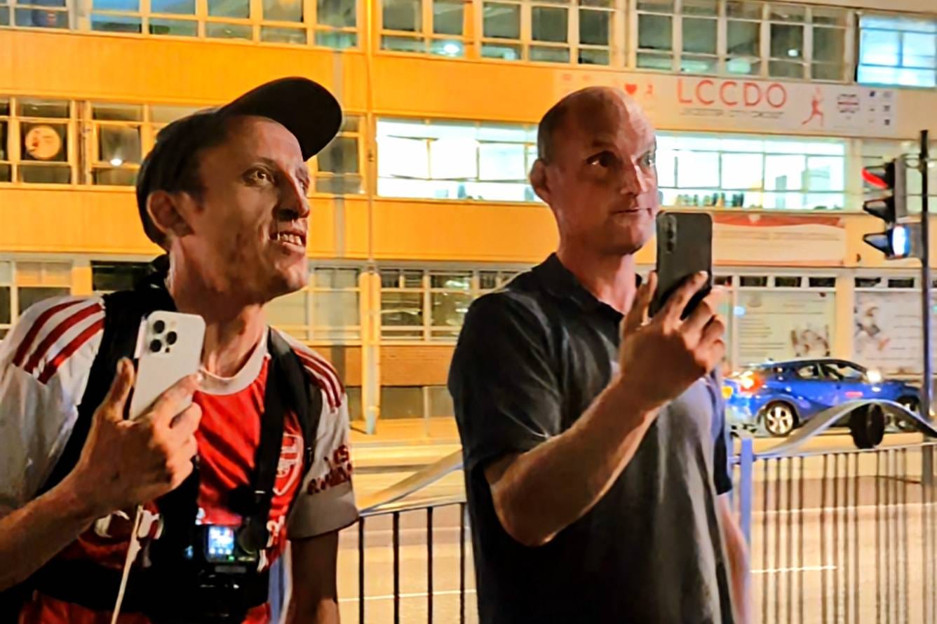 Both Dunbar and Boyall are filming.