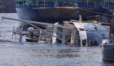 Russian Navy tugboat sinks during final outfitting at Baltic Shipyard