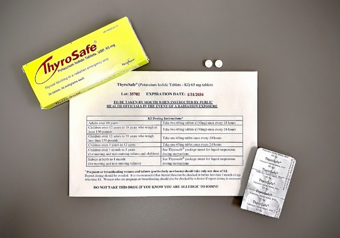 State to distribute free potassium iodide tablets to residents near nuclear plants