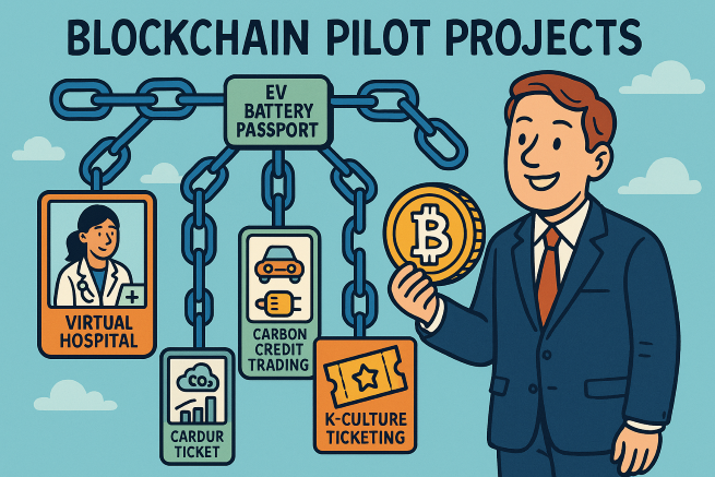 Blockchain Technology Set to Revolutionize EV Battery Tracking and Healthcare in South Korea (Image supported by ChatGPT)