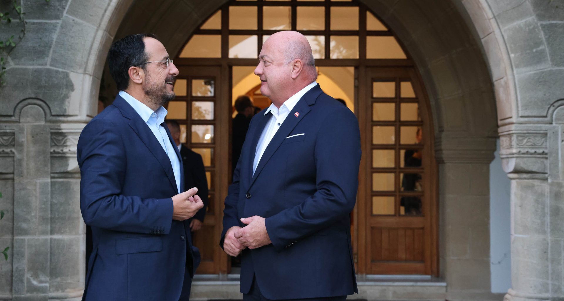 cover Austrian Chancellor Stocker arrives in Cyprus