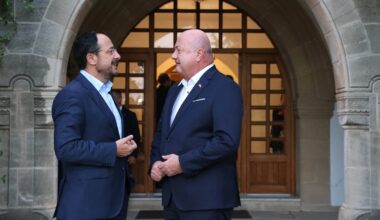 cover Austrian Chancellor Stocker arrives in Cyprus