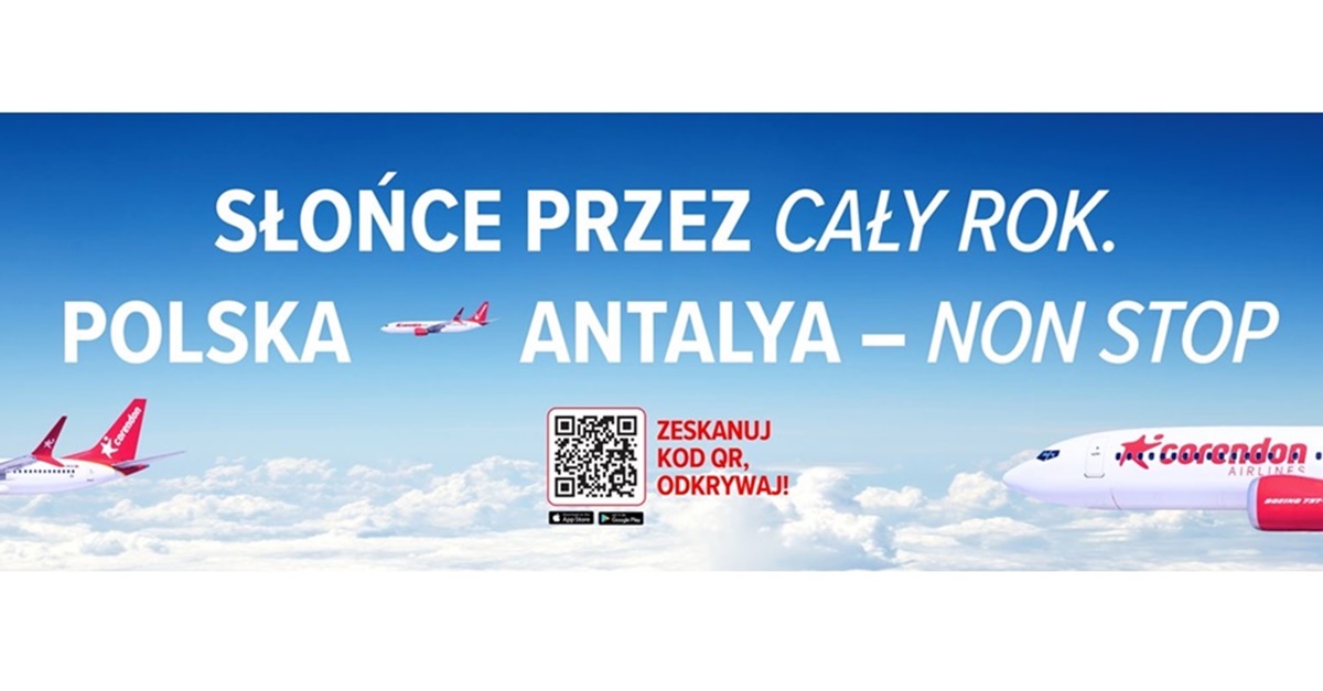 Kampania OOH Corendon Airlines – „Słońce przez cały rok. Polska Antalya – Non Stop”