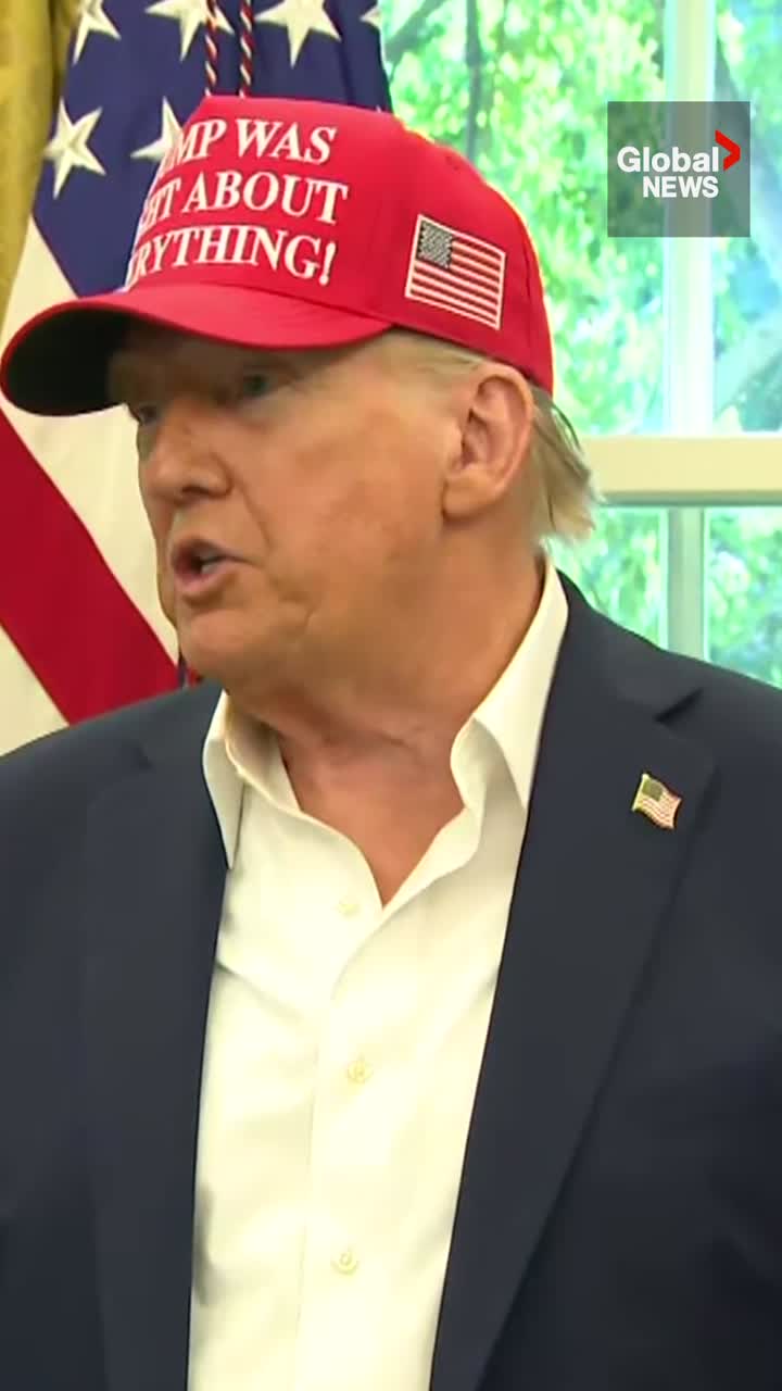 Click to play video: '‘I like Carney a lot,’ says Trump after Canada removes retaliatory tariffs'