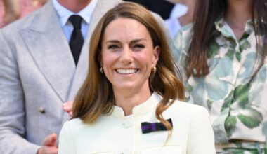 Catherine, Princess of Wales attends day thirteen of the Wimbledon Tennis Championships at the All England Lawn Tennis and Croquet Club at All England Lawn Tennis and Croquet Club on July 12, 2025