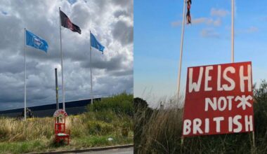 Reform flags 'stir up division' near Eisteddfod entrance