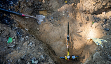 A newly laid natural gas main is seen in Andover, Mass. Credit: Gabe Souza/The Washington Post via Getty Images