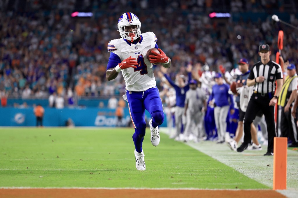 James Cook ran for 1,009 yards last season. 