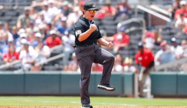Female umpire Jen Pawol takes field, breaks MLB barrier