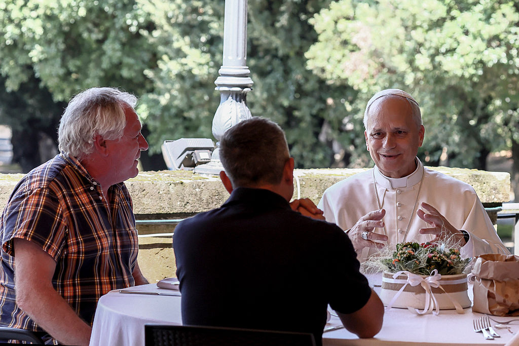 Pope Leo XIV hosts the homeless and poor for a mass and lunch. He attributes his faith as something to be lived out not just talked about. (Galazka / Vatican Pool-Corbis / Getty Images)