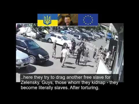 Ukraine, Odessa, 2025 Mass busification (forced recruitment). TCC beats up people