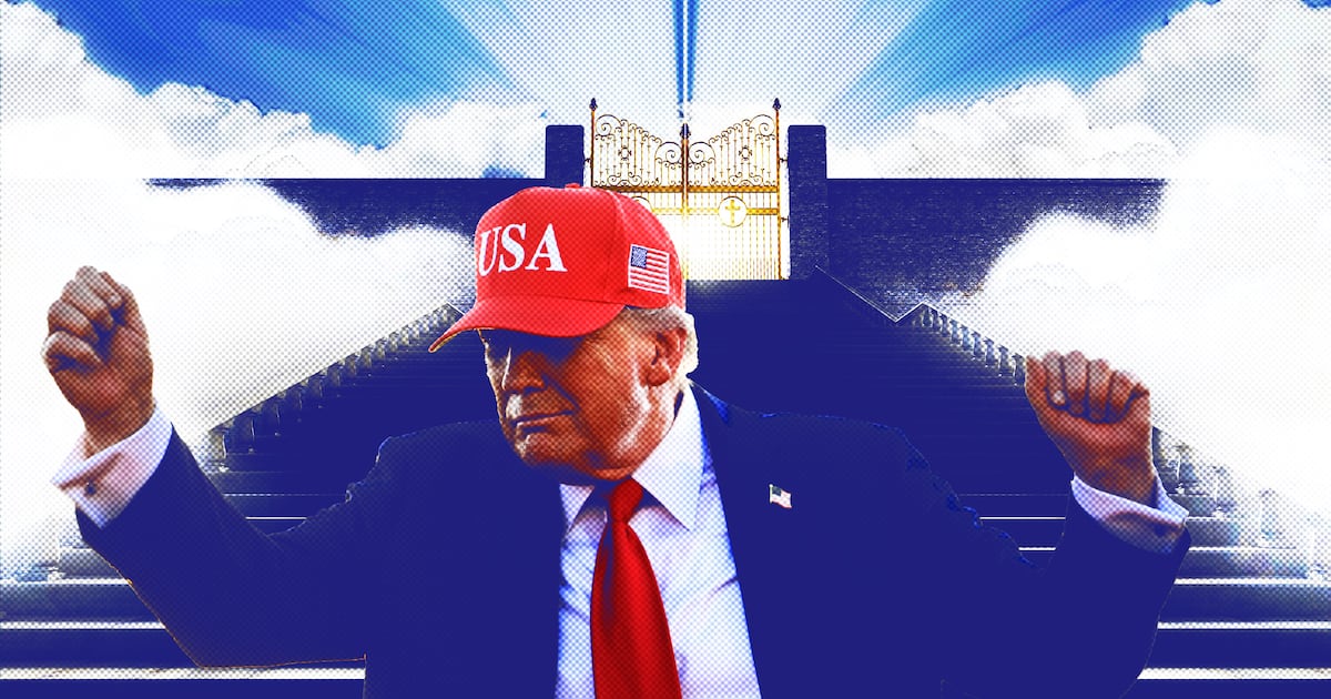 Donald Trump, 79, Fundraises Off His Desperate Push to Get Into Heaven