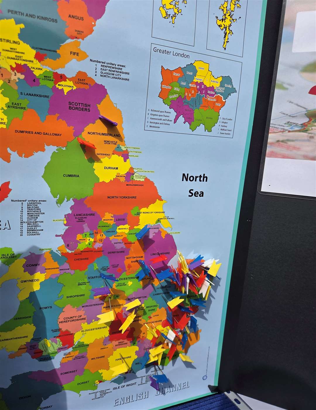 The Girlguiding group had fun things going on, such as the 'Pin on the Map'