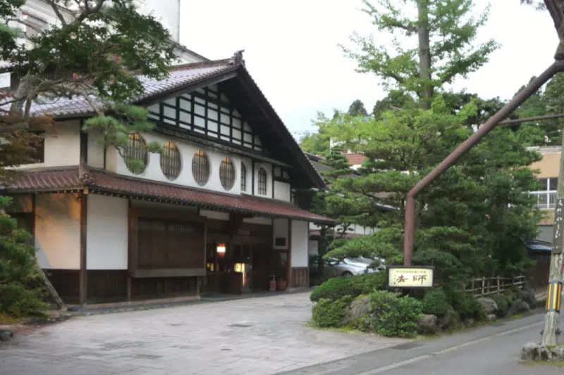 Facade of Hoshi Ryokan, the second-oldest hotel in Japan