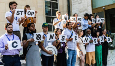 Campaigners urge countries to vote for a strong plastics treaty