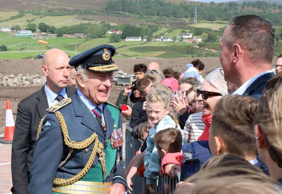 King Charles given right royal welcome at Brora as he opens new community heritage hub