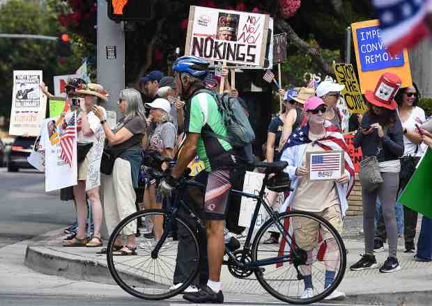 A Fight The Trump Takeover Rally had 200+ protesters show...