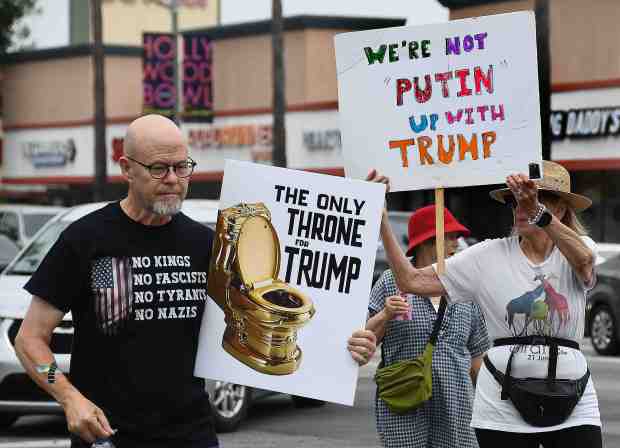 A Fight The Trump Takeover Rally had 200+ protesters show...
