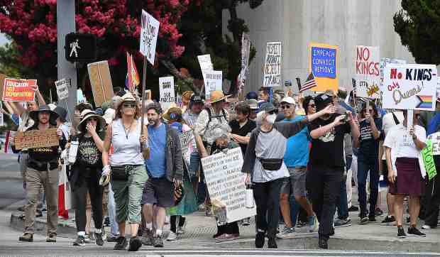 A Fight The Trump Takeover Rally had 200+ protesters show...