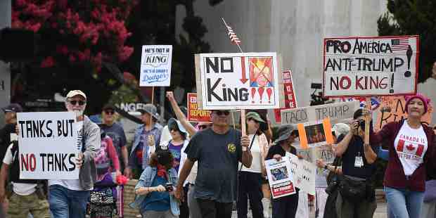 A Fight The Trump Takeover Rally had 200+ protesters show...