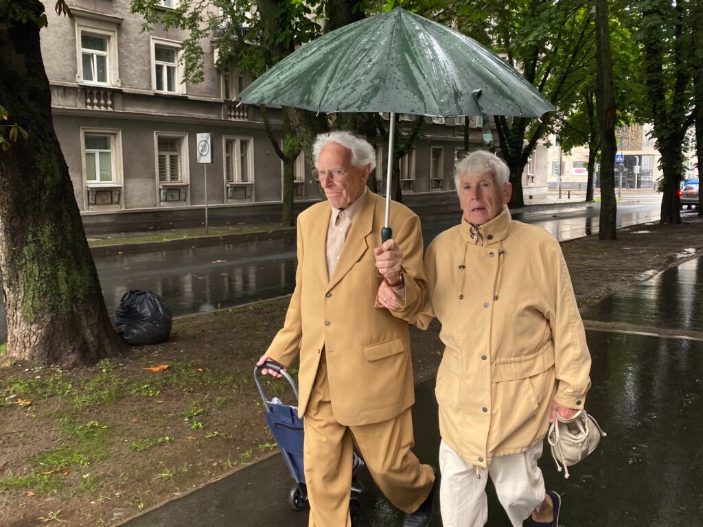 An Estonian couple, Linda and Uno, who first met in 1946, met again and fell in love while both in their late 80s in 2014; now in their mid-90s, the couple is still deeply in love. Photo by Alina Birjuk.