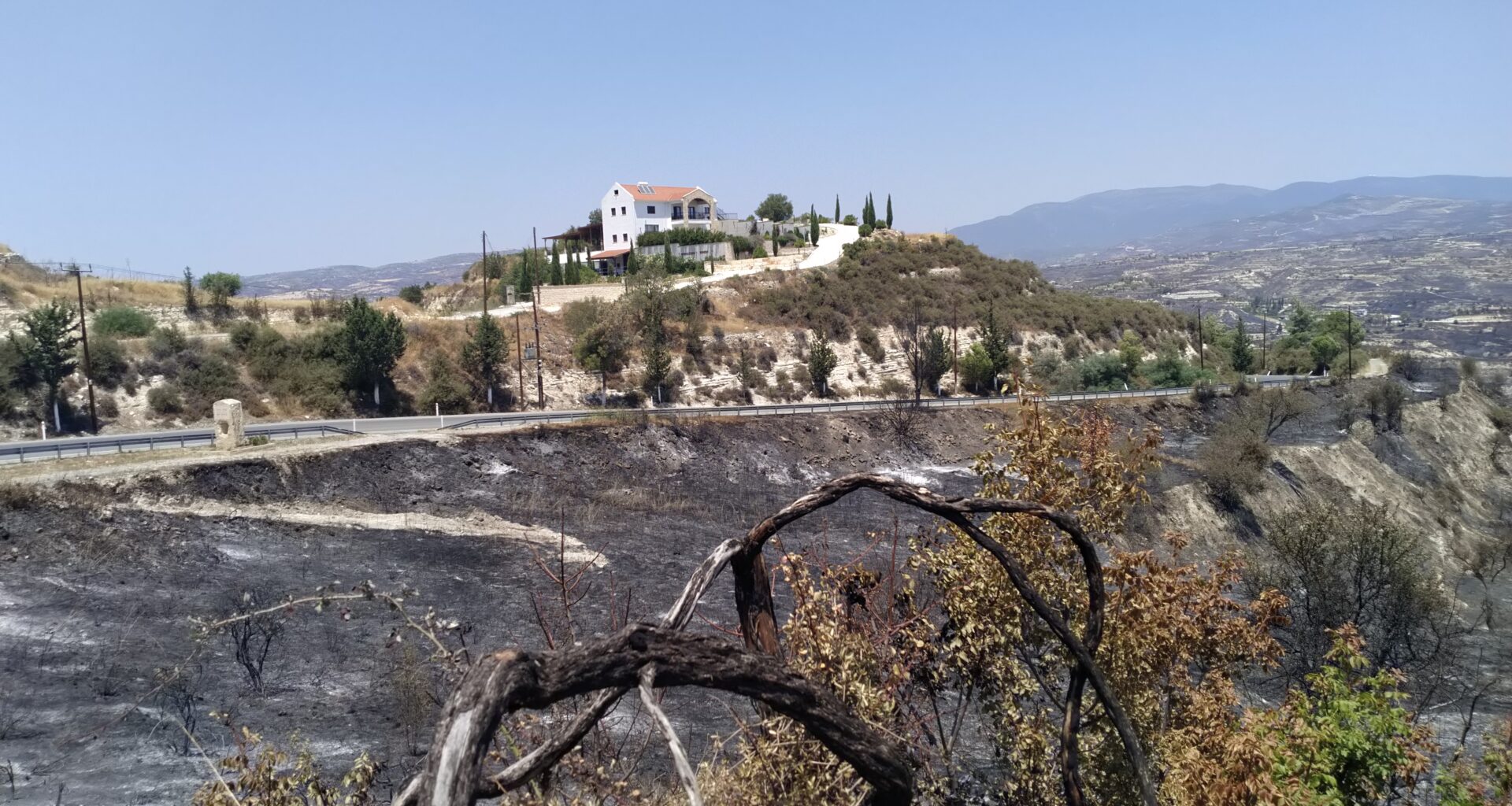 cover Limassol’s Monolithos winery reconnected to power after wildfire devastation
