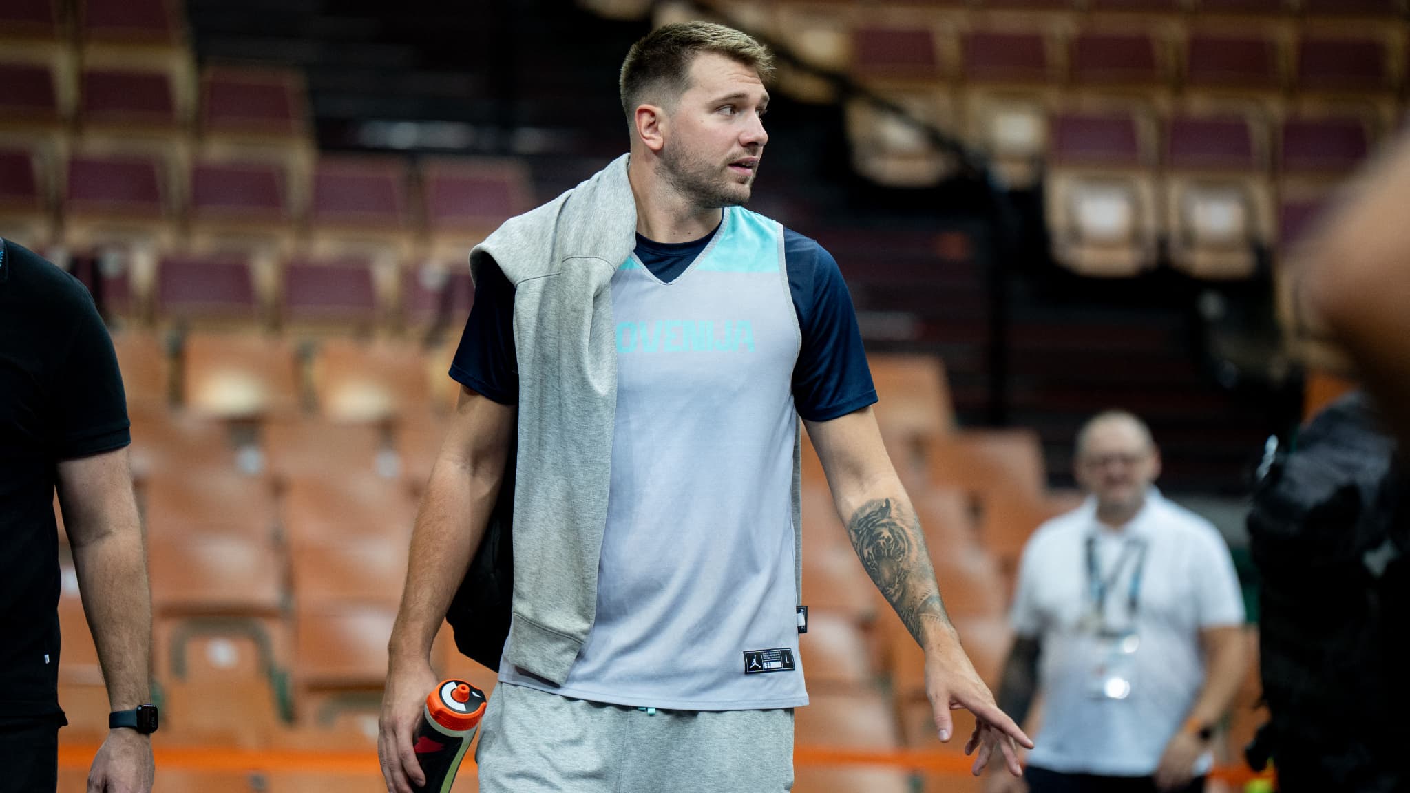 Luka Doncic à l'entraînement de la Slovénie à l'EuroBasket - le 29/08/2025