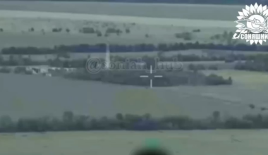 Ukrainian MiG-29 fighter jet using French AASMHAMMER guided aerial bombs destroys Russian communications hub, stations, antennas, reconnaissance and surveillance assets, as well as EW and Russian infantry