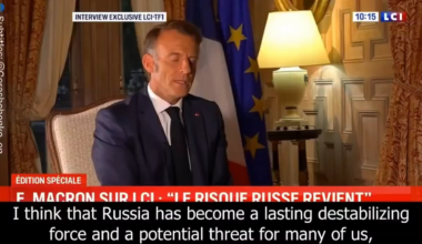 "A real threat to all of Europe." Macron urged to abandon hopes that Putin's Russia would return to peace and democracy"-The Moscow Times(translation will be provided in the comments)