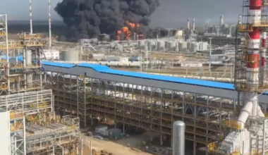 The Novoshakhtinsk Oil Products Plant in the Rostov region has been burning uncontrollably for the third day