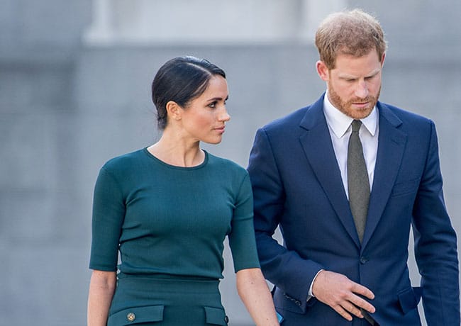 Prince Harry and Meghan Markle green dress