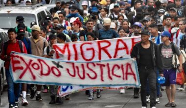 About 300 migrants start walking north in southern Mexico, but goal is not US border
