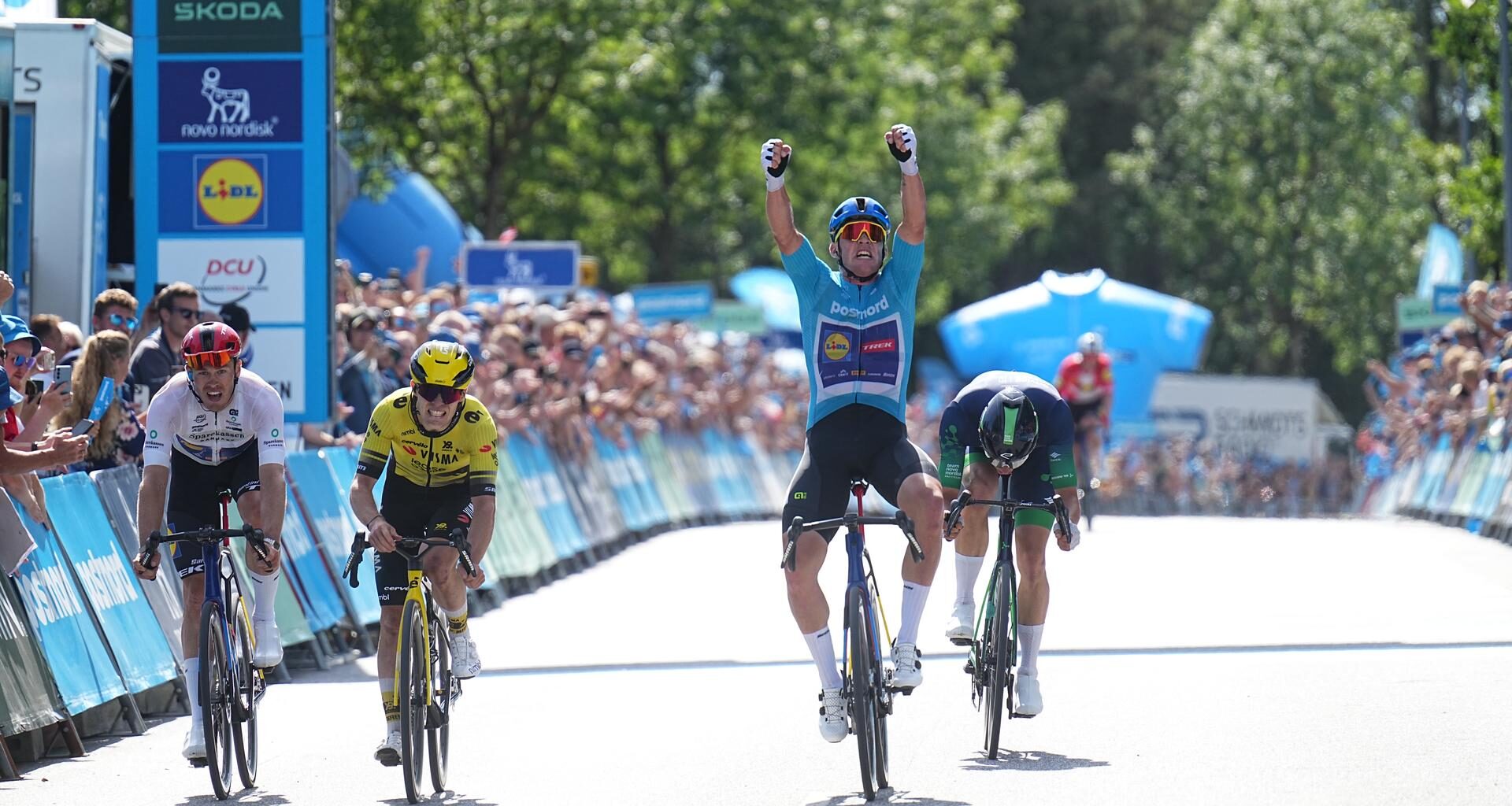 Tour of Denmark stage 5: Mads Pedersen sprints to third stage victory and wins overall