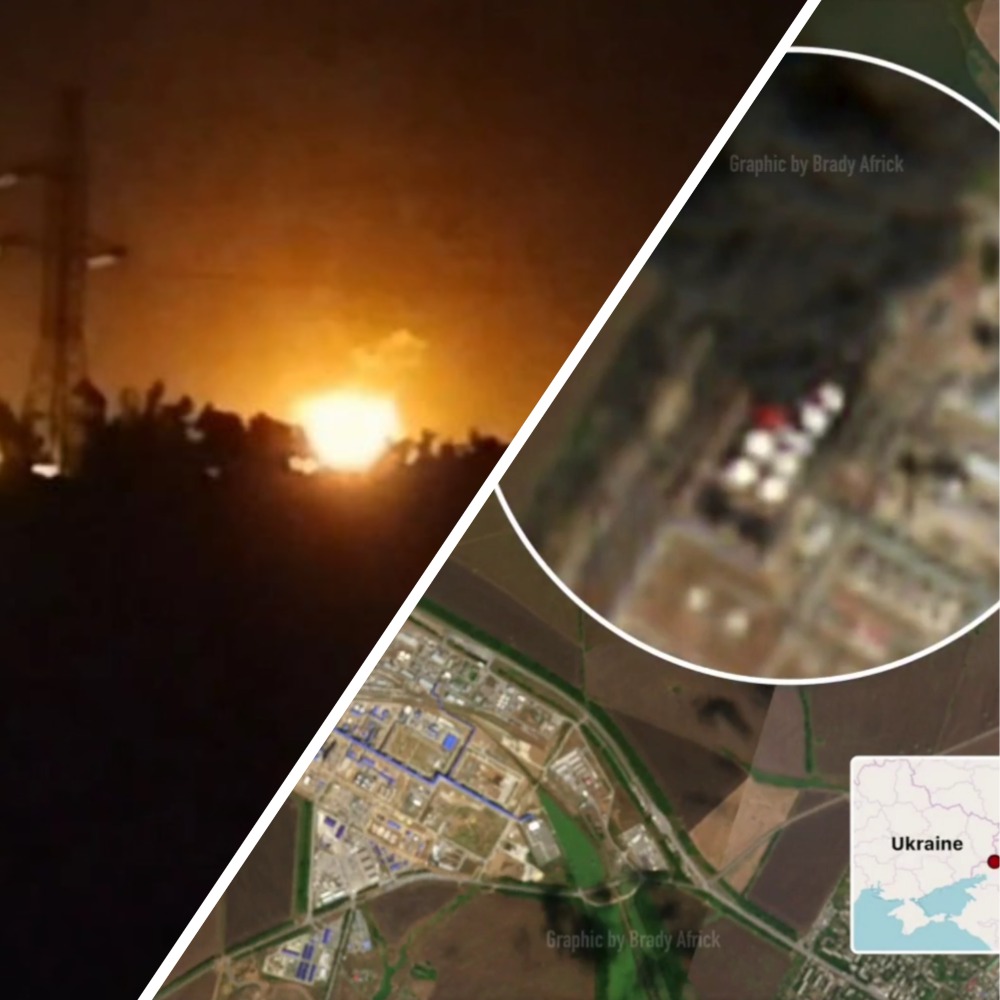 It's Been Burning for Three Days: Russians Can't Stop the Fire at Novoshakhtinsky Petroleum Plant